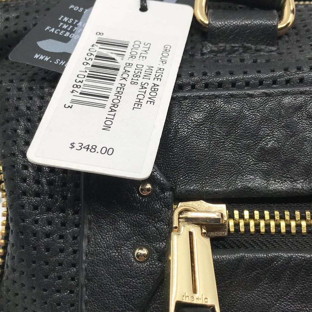 She + Lo Mini RISE ABOVE Leather Satchel Handbag - Picture 5 of 7